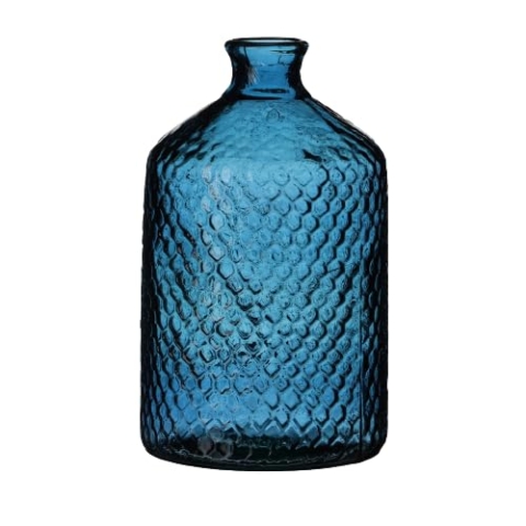 NATURAL LIVING VASE Serena 5L Saphir AUS RECYCELTEM Glas D 18,5CM X H31CM