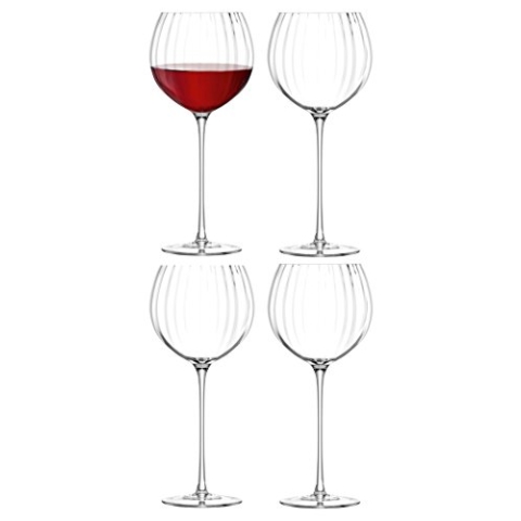 LSA International Aurelia Ballon-Glas, transparent, 570 ml, Set von 4