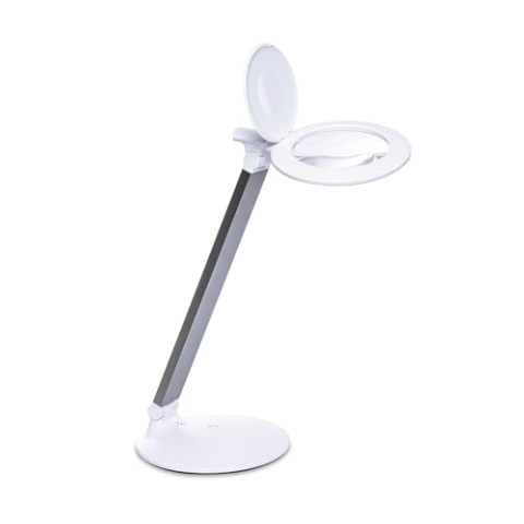 daylight The Company - Halo Go 2 Helligkeitsstufen, wiederaufladbar, tragbar, Lupenlampe, 80+ CRI, ideal für die Augenpflege, Farbtemperatur: 6.000 K, Weiß