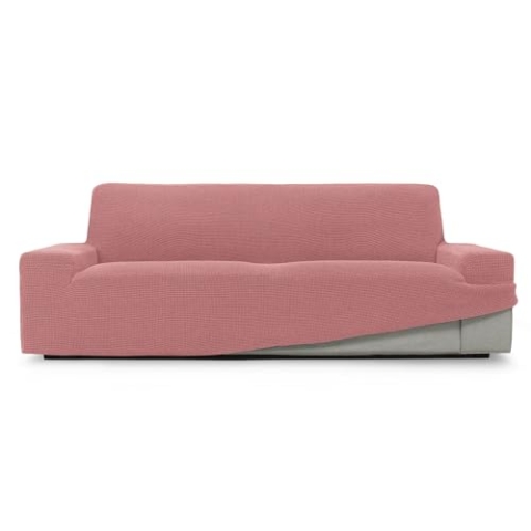 SOFASKINS® super elastischer überzug, Sofabezug 3 sitzer, atmungsaktiv, bequem und langlebig, Sofa überzug, Einfach anzubringen, Maße (180-230Cm), Farbe Pastellrosa