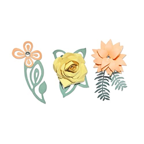 Sizzix "Love Birds 3-D Floral von Emily Atherton" Thinlits Plus Stanzen Set, 5er Packung