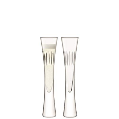 LSA Moya Cut Sektflöte 170ml - klar/geschliffen x 2
