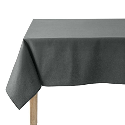 Coucke 3152192181511 Uni Tischdecke, Baumwolle, quadratisch 180 X 180 cm, Baumwolle, anthrazit, 180 x 180 x 0,03 cm