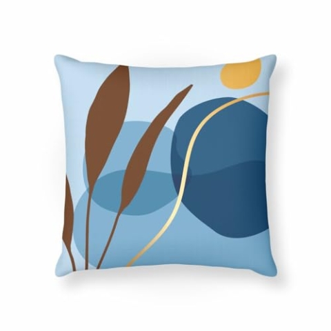 Belum Kissen mit Füllung, Indigo B, Mehrfarbig, 45 x 10 x 45 cm