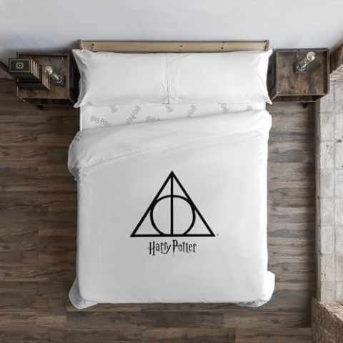 Belum Bettbezug mit Knöpfen, 100% Baumwolle, Modell Nordic Hallows, für Betten mit 90 cm Breite (155 x 220 cm), Leichter und bequemer Bettbezug, offizielles Lizenzprodukt
