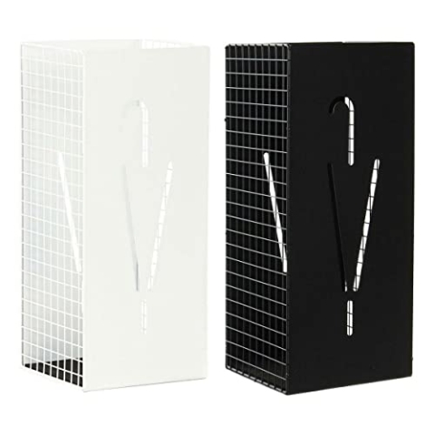 Home Decor Dkd Schirmständer Weiß Schwarz Metall (2 Stück) (19,5 x 20 x 47,5 cm)