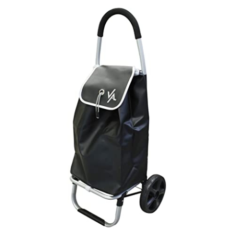 Amig - Einkaufstrolley | 12 x 45,5 x 95 cm | mit 2 Rädern | Thermofunktion | Fassungsvermögen 50 Liter | Maximale Belastung von 15 kg | Schwarz Farbe