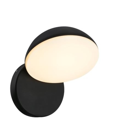 TELEFUNKEN - LED Wandleuchte Aussen mit Spritzwasser- und Staubschutz, warmweiße Lichtfarbe, 9 Watt, 1000 Lumen, Aussenlampe, Wandlampe, LED Strahler, Außenbeleuchtung, 15x16x18 cm, Schwarz