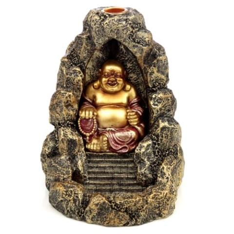 Puckator Chinesischer Buddha Backflow Rückfluss Räuchergefäß