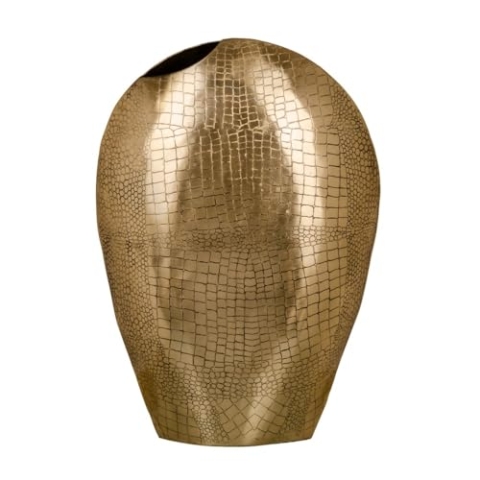 Vase 34x14x48cm Gold Metall
