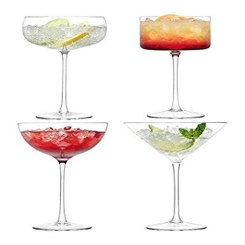 LSA Lulu Sekt/Cocktailglas 200-310ml Sortiert Klar x 4