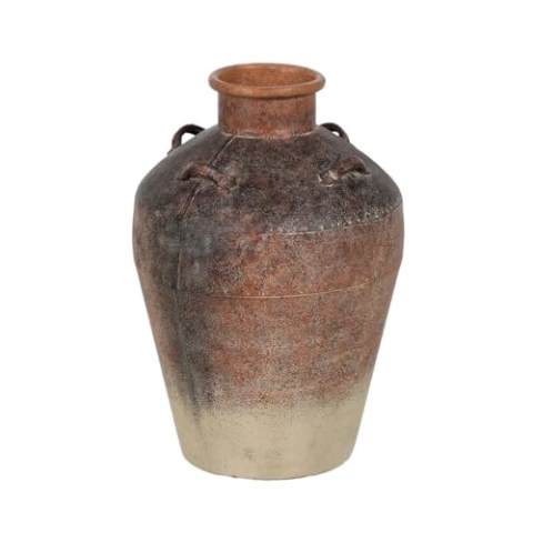 BigBuy Home Vase Eisen 21 x 21 x 30 cm