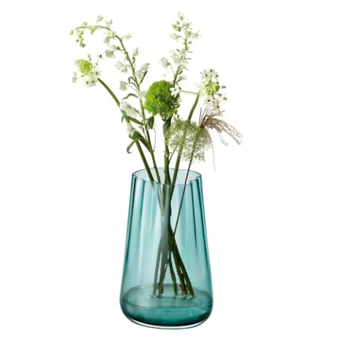 LSA International Lagunenvase/Laterne H35 cm, Meergrün | 1 Einheit | Handgefertigtes Glas | LG17