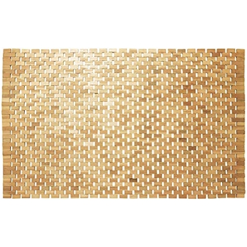 Sealskin Badteppich Woodblock, Holz, 52 x 90 cm, Teak