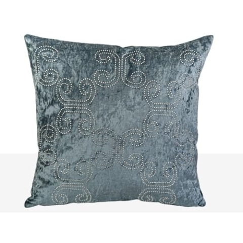 Romimex Kissen, Dunkelblau, 45 x 45 x 10 cm