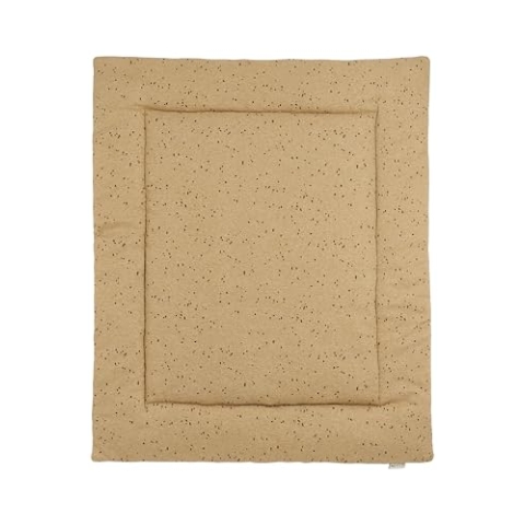 Meyco Laufgittereinlage Rib Mini Spot, Krabbelmatte Baby (80 x 100 cm, Babyzubehör, Spielmatte für Laufstall, hochwertige Babydecke), Toffee Melange