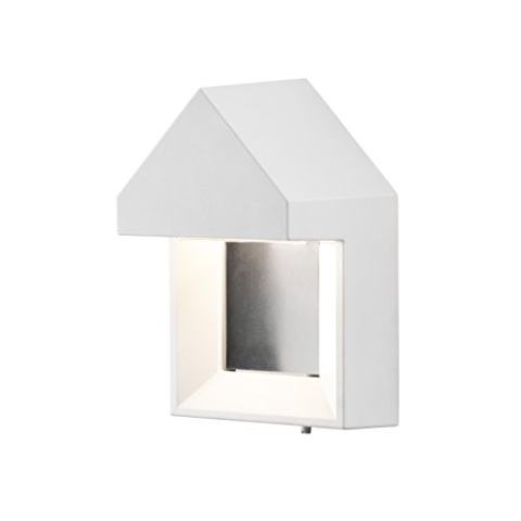 Gnosjö Konstsmide 7958-250 A Außenwandleuchten, Aluminium, weiß, 18 x 14 x 26 cm