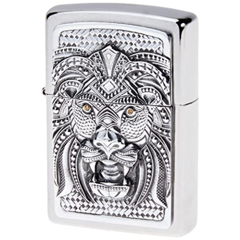 Zippo Art LION-200-Zippo Collection 2019-2005906-59,95 €, Chrome, Silber, smal, 72