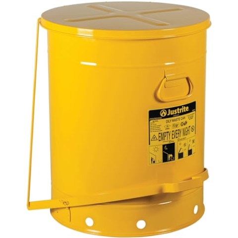 Justrite 900 Öl-Entsorgungsbehälter 53.3cm x 53.3cm Gelb