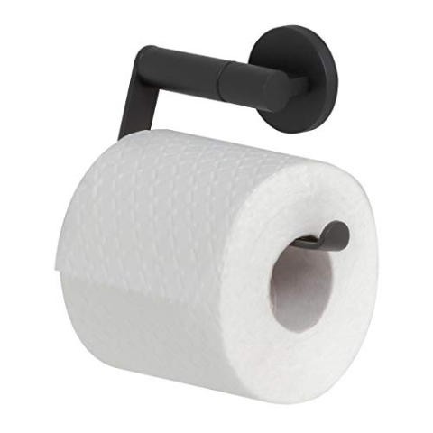 Tiger Noon Toilettenpapierhalter, schwenkbarer Toilettenrollenhalter aus Edelstahl, Farbe: Schwarz, BxHxT: 13,2 x 9 x 4 cm