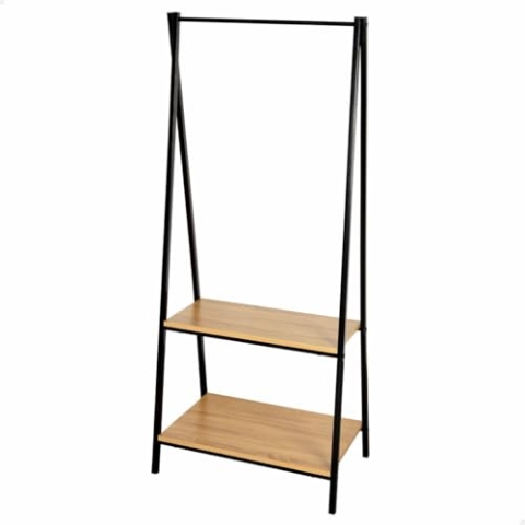 AKTIVE Max Home 18430 Kleiderständer, Kleiderständer und Schuhregal, 2 Ablagen, 64 x 40 x 150 cm, Industrie, offener Schrank