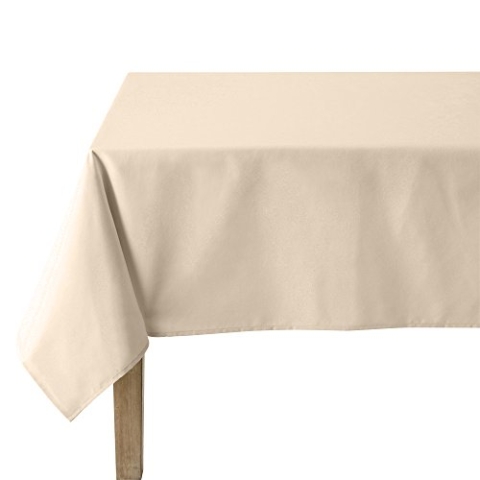 Coucke Tischdecke, rechteckig, einfarbig, Sandfarben, 180 x 300 cm, Baumwolle, Sand, 180 x 300 x 0,03 cm