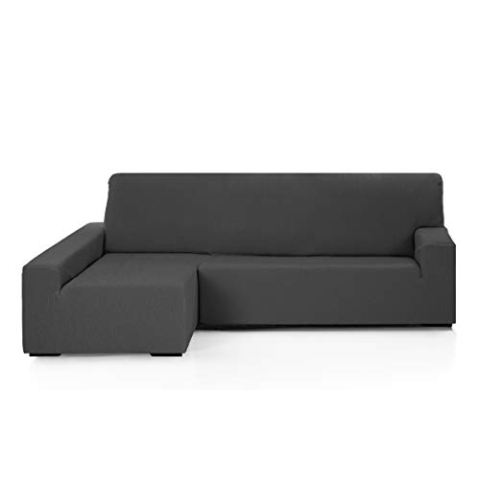 Martina Home - Emilia - Elastischer Bezug für Loungesessel - Langer linker Arm (Vorderansicht) - Anthrazit