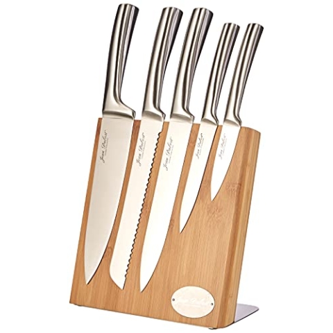 Pradel Jean Dubost 18521 Bambus-Messerblock mit 5 Edelstahl-Messern