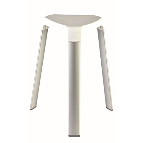 MSV Duschhocker Duschhilfe Duschsitz Badhocker aus Alu und Kunststoff