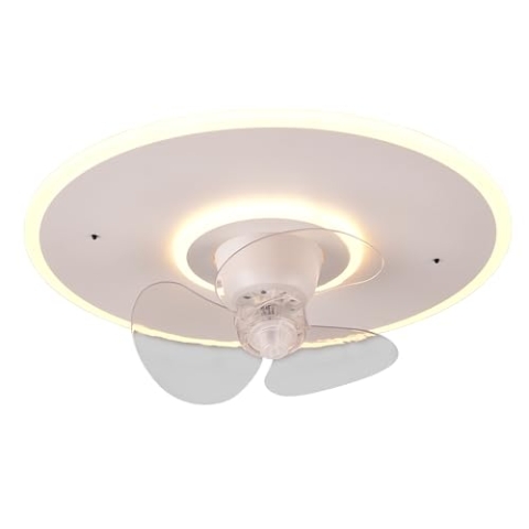 Reality Leuchten LED Deckenleuchten Ventilator Nybro R64133131, Metall Weiß matt, inkl. 30 Watt LED, Ventilator 20 Watt