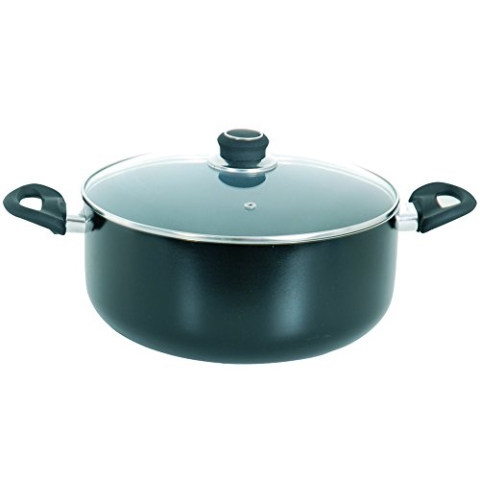 MSV Schmortopf und Deckel mit Keramikbeschichtung Ø 28cm aus Aluminium in schwarz, 28 cm