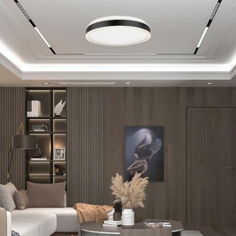 Round Designer Dome Lights - Schwarz - IP20-24W - 2500 Lumen - 4000K