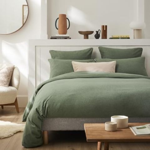 ESSIX Bettbezug, Fröste-Lichen, 140 x 200 cm, Grün