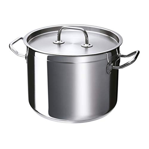 Beka 12083284 Gemüsetopf mit Deckel 28 cm, 12.5 L, Grande Table, Edelstahl
