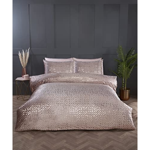 Rapport Home Bellagio Bettbezug-Set (Kingsize, Blush)