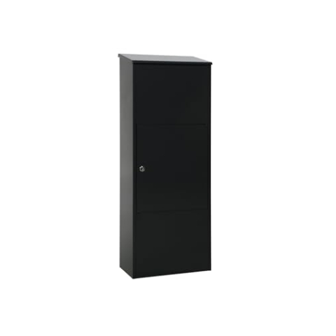 MEFA Bosca 408 Paketkasten – Sicherer Standbriefkasten in Tiefschwarz (RAL 9005) – Paketbriefkasten aus verzinktem Stahl – Wetterfest 408100M, Schwarz