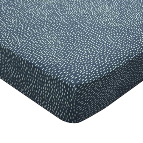 Spannbettlaken, Bedruckt, Lyocell, Jade, 160 x 200 cm, Origin, Blau