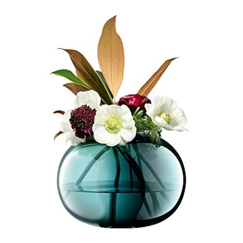 LSA Vase H18cm Pfauenblau/Lüster G1663-18-142