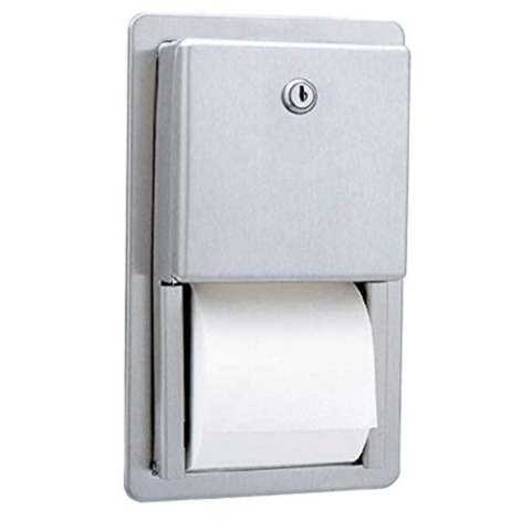 Bobrick B-3888 Toilettenpapierspender Classic Serie mit versenktem Multirollenspender aus Edelstahl