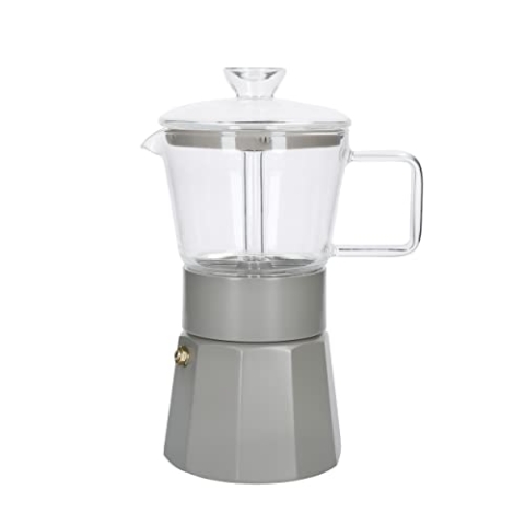 La Cafetière Verona Espressokocher aus Glas, Latte, 6 Tassen, in Geschenkverpackung