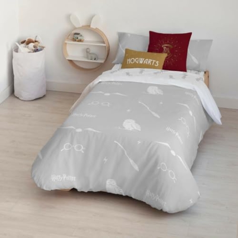 Belum | Bettbezug mit Knöpfen, 100% Baumwolle, Modell Hpotter Universe für Betten mit 80 cm Breite (140 x 200 cm); Bettbezug, leicht und bequem, offizielles Lizenzprodukt