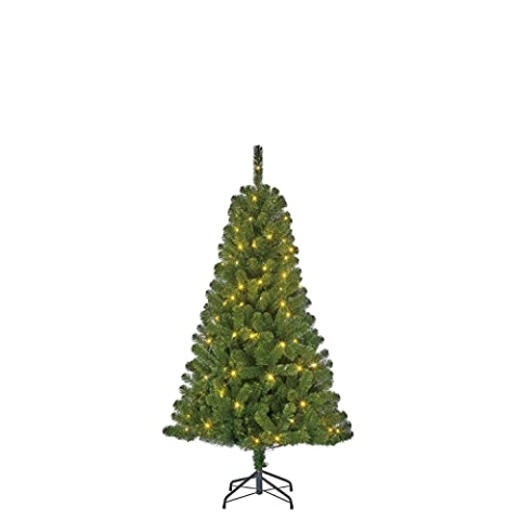 Black Box Trees Charlton Künstlicher Weihnachtsbaum mit LED-Beleuchtung – H155 x Ø91 cm – Grün