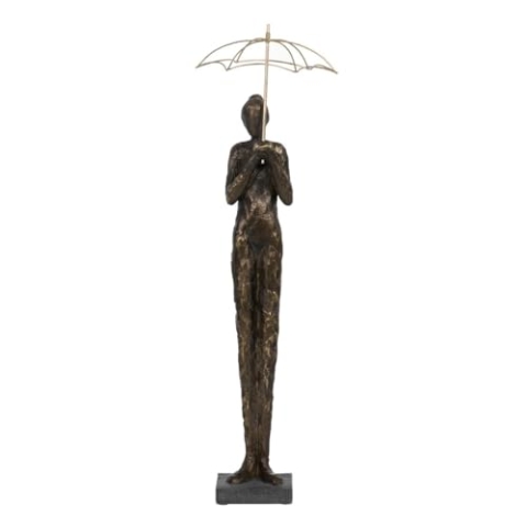 BigBuy Home Dekofigur Kupfer Frau 18 x 16 x 63 cm