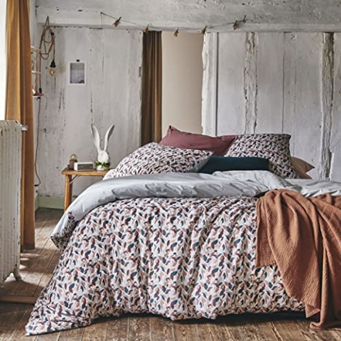 Essix Bedruckter Bettbezug aus Baumwollperkal, Marmor, 240 x 220 cm