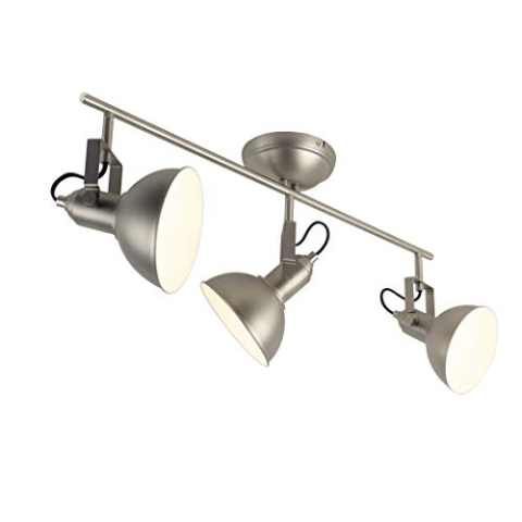 Reality Leuchten Deckenleuchte Gina R80153007, Metall Nickel matt, 3 x E14