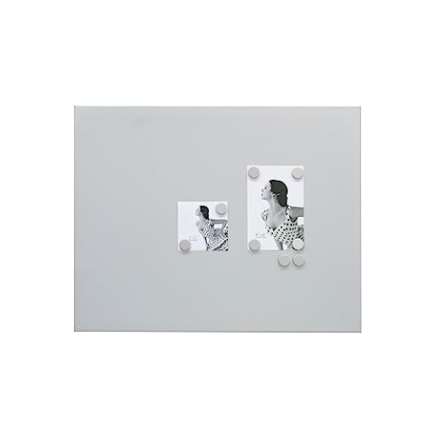 Deknudt Frames S58MN3 Magnetwand und Magnete 40x50 Magnetwand Mattsilber + 8 runde Magnete Metall Magneetbord en magneten