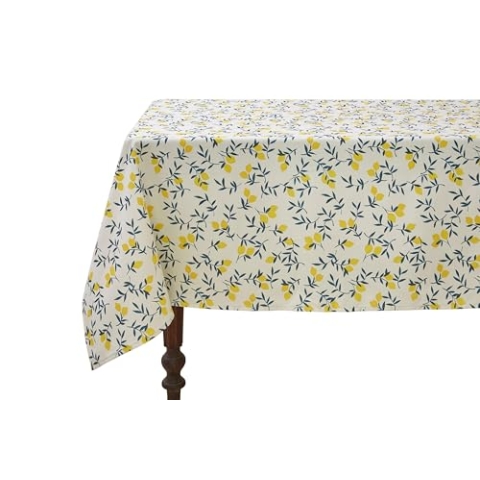 Coucke Bedruckte Tischdecke in Metis, Zitronenschale, 180 x 180 cm