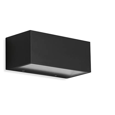 Telefunken - LED Außenwandleuchte, Außenwandlampe 1-flammig, 12 Watt, 1.200 Lumen, 4.000 Kelvin, IP44, Schwarz, 185x75x91mm (LxBxH)