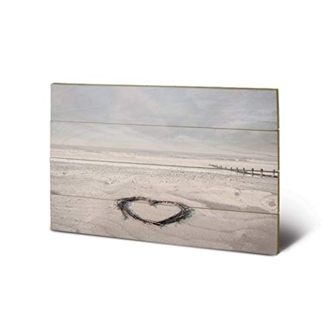 Pyramid International Ian Winstanley (Love goes on Forever) Holzwand-Kunst, Holz, Mehrfarbig, 40 x 2.5 x 59 cm