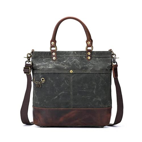Della Q 22244 Canvas Tote, Olive, Einheitsgröße
